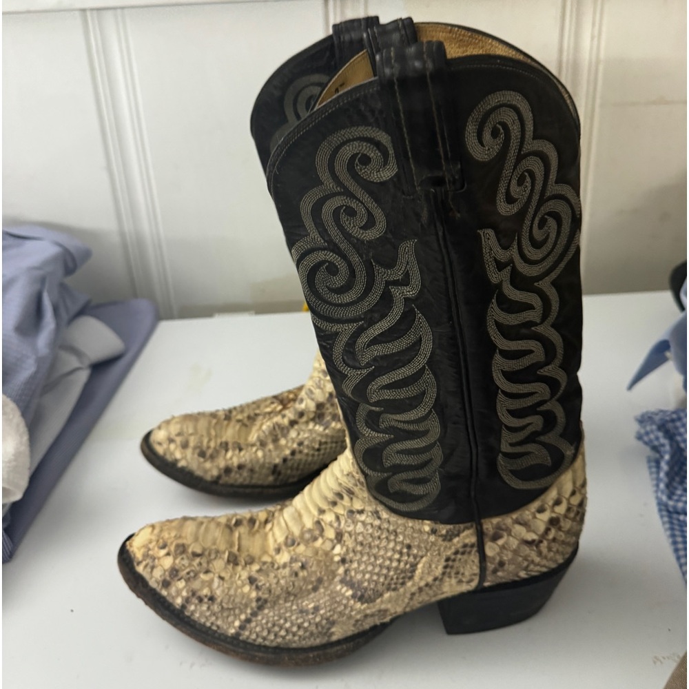 Tony Lama vintage snake skin boots